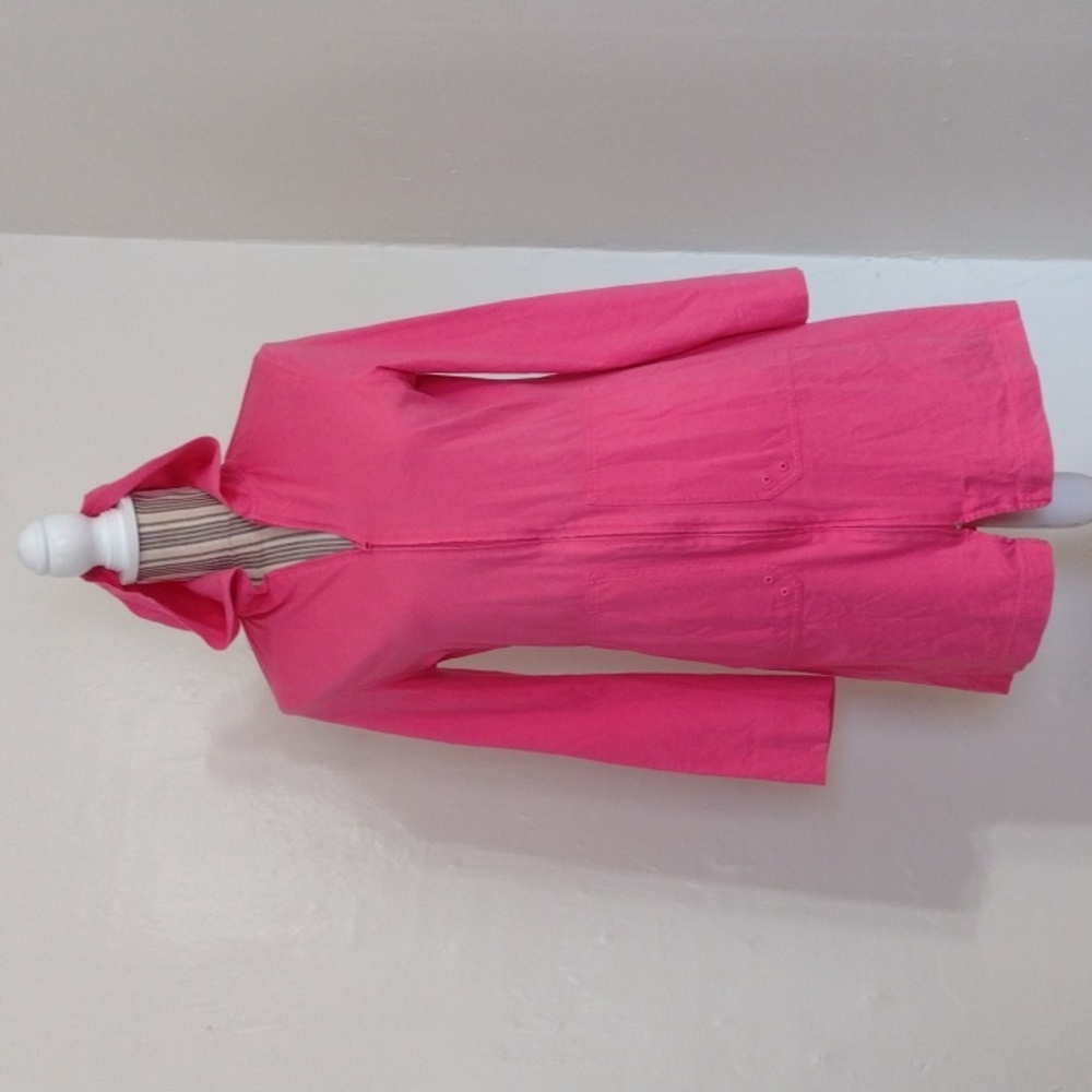 Lands' End Pink Front Zip Long Hoodie Style Top Size XS 2-4